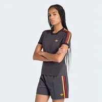 adidas Originals T-Shirt 3-STREIFEN SCHMAL GESCHNITTEN sanft anliegende Passform, ohne Verschluss, für sportlichen Look