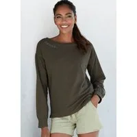 Bench. Loungewear Sweatshirt mit gerafften Ärmelbündchen, Loungeanzug