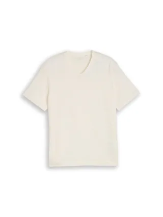 Tom Tailor - T-Shirt aus Baumwolle gardenia white - Gr. - XXXL