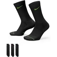 Nike Sportsocken U NK ED ELVD CRW 3P - 144 für Erwachsene, mit Baumwolle im Obermaterial, formstabil