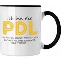 Trendation Tasse Lustige Tasse PDL Geschenkidee für Pflegedienstleitungen Krankenhaus
