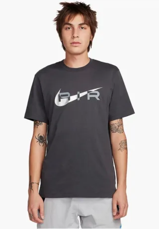 Nike Air Herren Grafik-T-Shirt in Holzkohle