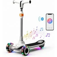 Fyrove Cityroller Scooter Kinderroller Tretroller Kinderroller Dreiradscooter LED-Räder, bis 70 kg,roller kinder,kinder roller,Höhenverstellbar,Hinterradbremse