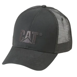 Caterpillar Erhöhtes Logo Baumwolle Unisex Erwachsene Schwarze Baseballmützen