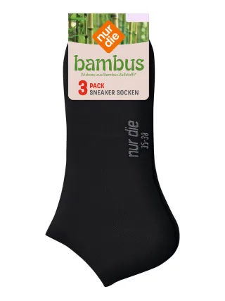 NUR DIE Unisex Sneakersocken Bambus¹ 3er Pack