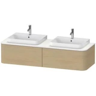 Duravit Happy D.2 Plus Konsolenwaschtischunterbau wandhängend Mediterrane Eiche Matt 1600x550x354 mm HP4946B71710010