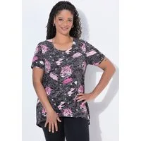 Angel of Style T-Shirt T-Shirt A-Linie Glitzersteinchen Tiger-Muster.
