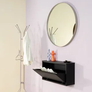 Spinder Design Garderobenständer "Jessy" Platzsparender Garderobenständer aus Stahl, 8 Haken & Schirmständer