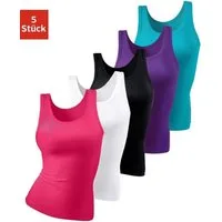 petite fleur by Lascana Unterhemd (5er-Pack) weiches, elastisches Feinripp-Material, schmale, anliegende Passform