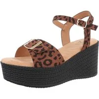 Ital-Design Elegante Plateau-Sandalen für jeden Anlass Plateausandaletten (89092150) Keilabsatz/Wedge Keilsandaletten in Braun