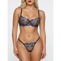 Elegant Love Set: Push-up-BH Dessous-Set für Frauen, Sexy BH-Set (Set, 2-tlg., mit String) Elegantes Lingerie-Set, Unterwäsche - Reizwäsche