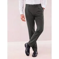 Walbusch Anzughose Herren Bügelfreie Hose mit Bundfalte Comfort Fit Knitterfrei, bi‑elastisch mit dehnbarem Comfort‑Bund, Steinnussknöpfe