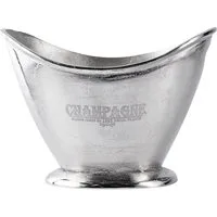MichaelNoll Wein- und Sektkühler Champagnerkühler Flaschenkühler Metall Aluminium Silber 36,5 cm