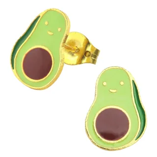 Avocado Ohrringe vergoldet