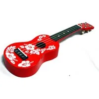 MSA Ukulele Sopranukulele Hawaii Motiv Blumenmuster Nylonsaiten bunt