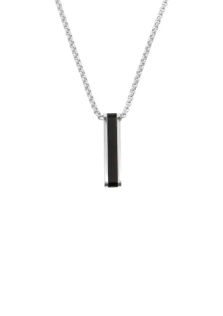 s.Oliver - Halsschmuck schwarz/silber - Gr. - 60