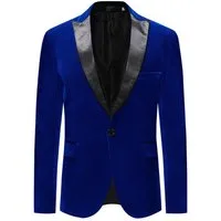 Allthemen Smokingsakko Herren Sakko in Samt Optik Smokingjacke Slim Fit