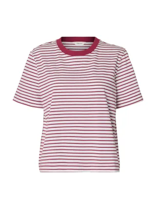 selected women - SLWESSENTIAL SS STRIPED BOXY TEE NOOS - Gr. - XS