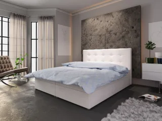 Boxspringbett Schlafzimmerbett LIBERTO 200x200cm Beige inkl.Bettkasten