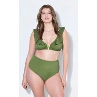 Studio Untold Soft-BH Bikini-Top Print Softcups V-Metallicspange