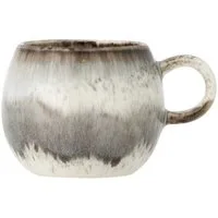 Bloomingville Espressotasse Bloomingville Espresso Tasse PAULA Grau Weiß mit Henkel