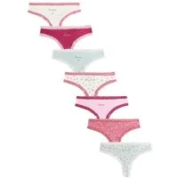 Next Tanga 7er-Pack Baumwollslips mit Spitze, Tanga (7-St)