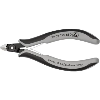 KNIPEX Präzisions-Elektronik-Seitenschneider ESD mit sehr kleiner Facette - 7902120ESD
