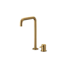 JEE-O Slimline Stand 2-Loch Waschtischarmatur, hoch, PVD gold matt, 800-1775 800-1775