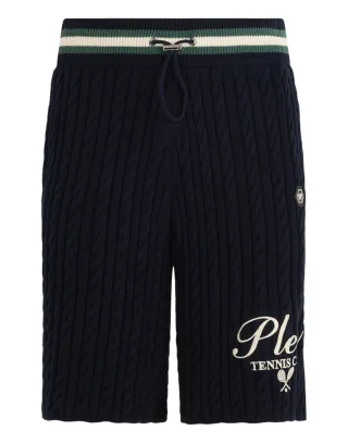 Knitted Drawstring Shorts Plein Tennis