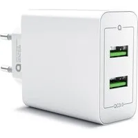 Aplic 2-Port Quick Charge USB Ladegerät 36 W, 6000 mA, Schnellladefunktion USB-Ladegerät (6000 mA, 1-tlg., Ladeadapter mit Überhitzungs- und Spannungsschutz, 2 USB Anschlüsse)