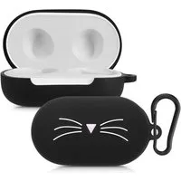kwmobile Kopfhörer-Schutzhülle Design Schutzhülle für Samsung Galaxy Buds / Buds Plus Hülle, TPU Silikon Case für Kopfhörer Ladecase stoßfestes Cover mit Karabiner