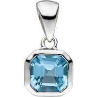 JOBO Kettenanhänger Anhänger mit Blautopas, 925 Silber