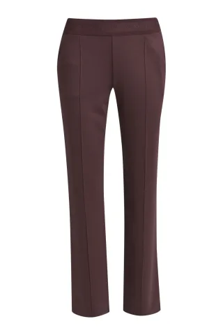 Milano Italy - jersey pants w/ elastic waistband & french pockets vino - Gr. - M