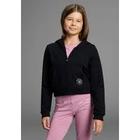 H.I.S Kapuzensweatjacke Kurzgeschnittene Sweatjacke mit Logoprint für Mädchen Für TEENS. Sweatjacke in modischer Kurzform und Zipper