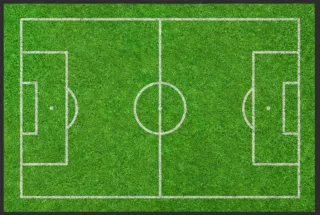 Fussmatte Fußball 4074 | Größe: 60 cm x 45 cm