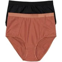 bonprix Taillenslip (Packung, 2-St) Highwaist Slip, aus Polyamid und Elasthan, bequeme Passform