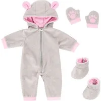 Bayer Puppenkleidung Plüschoverall 38-42 (Set, 3-tlg)