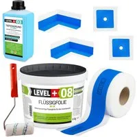 Level+ Dichtstoff Dichtset für Duschabdichtung Bad Dichtband Flüssigfolie 4kg SET290