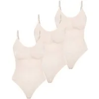 Smilodox Miederbody 3x Nysa Bodysuit, Formbody mit V-Ausschnitt, figurformend Figurformend, Strech, Rückenauschnitt, V-Ausschnitt