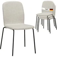 Albatros International Esszimmerstuhl Esszimmer Stühle 4 er Set ENNA, Stuhl Stühle Esszimmerstühle, Küche (4er Set, Braun, Stoff Bezug), Küchenstuhl Küchenstühle Essstühle für den Esstisch Ess Stühle