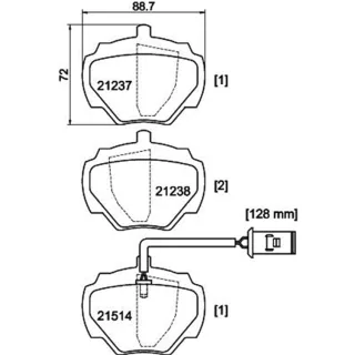 Hella Bremsbel?ge hinten Land Rover Discovery Range 8DB355019-241
