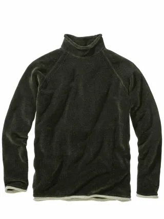 Mey & Edlich Herren Mockneck-Pulli Grün 60 % Viskose, 40 % Baumwolle
