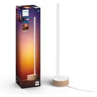 Philips Hue LED Tischleuchte White & Color Ambiance Gradient Signe Oak, Abschaltautomatik, Bluetooth, CCT - über Fernbedienung, Dimmfunktion, Einschlafhilfe, Farbsteuerung, Farbwechsel, Memory, nach Trennung vom Netz, Nachtlichtfunktion, RGB, Smart H