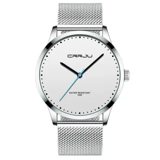 CRRJU Men Watches Luxury Business Quartz Watch Fashion Waterproof Wristwatch, Ideal choice for Gifts