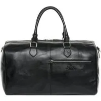 SID & VAIN Reisetasche echt Leder Weekender groß Ledertasche schwarz SEATTLE, Echtleder Reisegepäck für Damen & Herren, Sporttasche XL schwarz