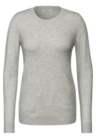 CECIL - Pullover mit Strukturmuster grau - Gr. - XXL