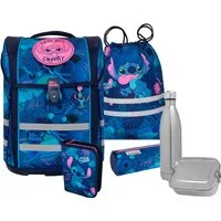 McNeill Schulranzen Perfecto, Disney, Stitch (Set, 5-tlg), inkl. Federmäppchen, Turnbeutel, Schlamperrolle & Motivmagnet