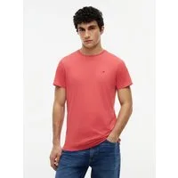 Tommy Jeans T-Shirt TJM ESSENTIAL SOLID mit Rundhalsausschnitt und dezenter Logo-Flag