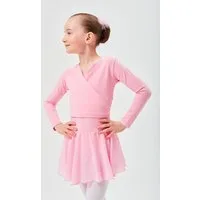 tanzmuster Sweatjacke Ballett Wickelacke Mandy aus weicher Baumwolle Ballettjacke für Mädchen