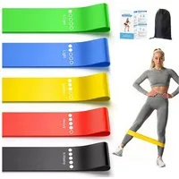 inschimmer Trainingsbänder Fitnessbänder 5er-Set Widerstandsbänder für Yoga Pilates Muskelaufbau